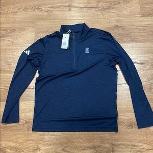 Adidas - Rolls Royce - Navy Blue Quarter-Zip Pullover - new! Adult medium